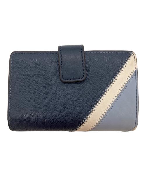 MICHAEL KORS（マイケルコース）MICHAEL KORS (マイケルコース) JET SET TRAVEL 2つ折り財布 ブルーの古着・服飾アイテム