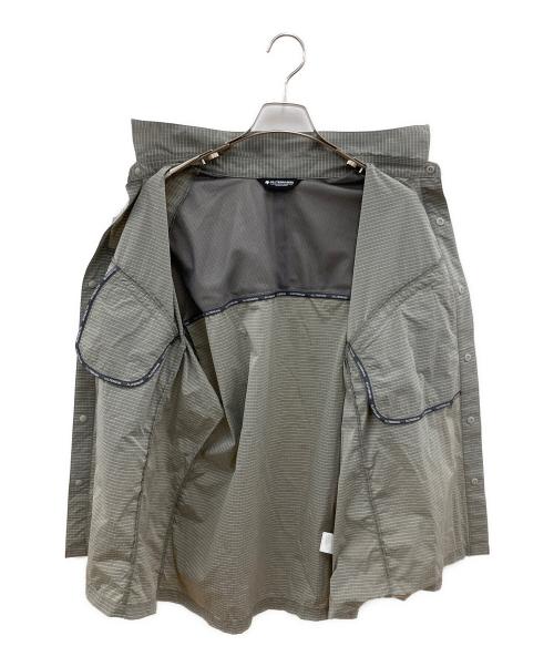 DESCENTE ALLTERRAIN（デザイント オルテライン）DESCENTE ALLTERRAIN (デザイント オルテライン) グレイッシュリップストップハーフスリーブシャツ 半袖シャツ グレー サイズ:SIZE Lの古着・服飾アイテム