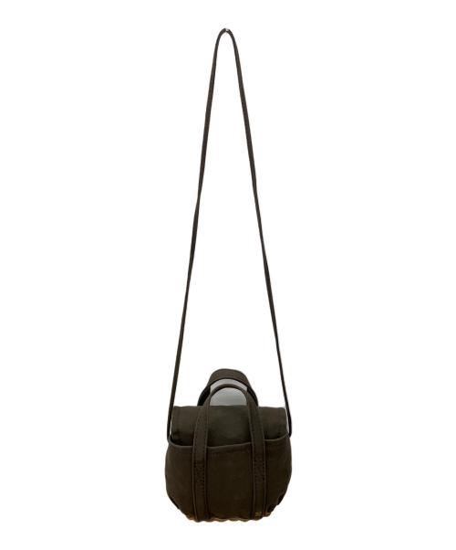 ebagos（エバゴス）ebagos (エバゴス) キャンバス・カゴ底ミニトート ショルダーバッグ オリーブ×ナチュラルの古着・服飾アイテム