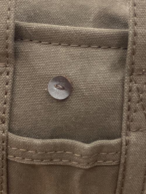 ebagos（エバゴス）ebagos (エバゴス) キャンバス・カゴ底ミニトート ショルダーバッグ オリーブ×ナチュラルの古着・服飾アイテム