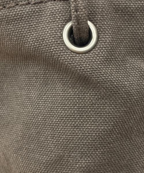 ebagos（エバゴス）ebagos (エバゴス) キャンバス・カゴ底ミニトート ショルダーバッグ オリーブ×ナチュラルの古着・服飾アイテム