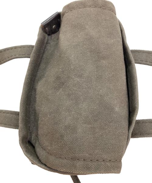 ebagos（エバゴス）ebagos (エバゴス) キャンバス・カゴ底ミニトート ショルダーバッグ オリーブ×ナチュラルの古着・服飾アイテム