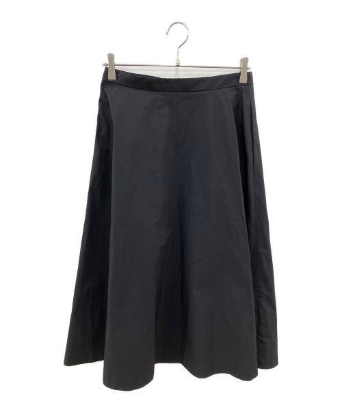 MARGARET HOWELL（マーガレットハウエル）MARGARET HOWELL (マーガレットハウエル) COTTON TAFETTA ロングスカート ブラック サイズ:SIZE 2の古着・服飾アイテム