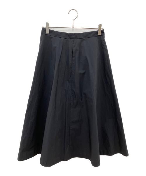 MARGARET HOWELL（マーガレットハウエル）MARGARET HOWELL (マーガレットハウエル) COTTON TAFETTA ロングスカート ブラック サイズ:SIZE 2の古着・服飾アイテム