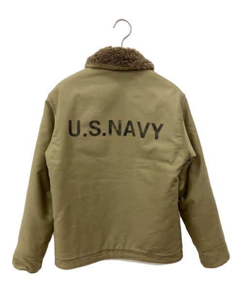 HOUSTON（ヒューストン）HOUSTON (ヒューストン) N1デッキジャケット グリーン サイズ:SIZE 36の古着・服飾アイテム
