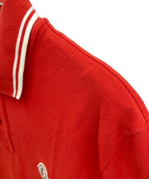 MONCLER（モンクレール）MONCLER (モンクレール) 半袖ポロシャツ レッド サイズ:SIZE Mの古着・服飾アイテム