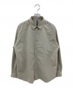 DESCENTE ALLTERRAINデザイント オルテライン）の古着「ソロテックスロングスリーブレギュラーカラーシャツ 長袖シャツ」｜ベージュ