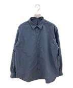 DESCENTE ALLTERRAINデザイント オルテライン）の古着「ソロテックスロングスリーブレギュラーカラーシャツ 長袖シャツ」｜ブルー