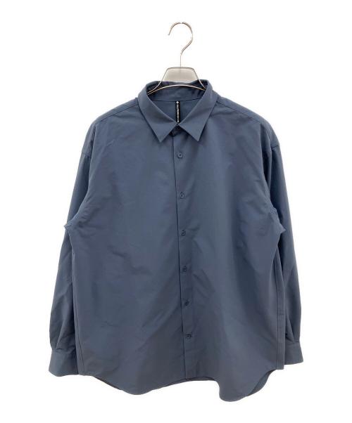 DESCENTE ALLTERRAIN（デザイント オルテライン）DESCENTE ALLTERRAIN (デザイント オルテライン) ソロテックスロングスリーブレギュラーカラーシャツ 長袖シャツ ブルー サイズ:SIZE Mの古着・服飾アイテム
