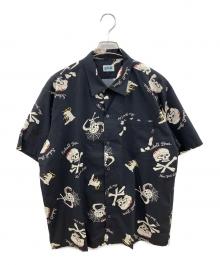 Schott（ショット）の古着「ハワイアンシャツ スカル 半袖シャツ」｜ブラック