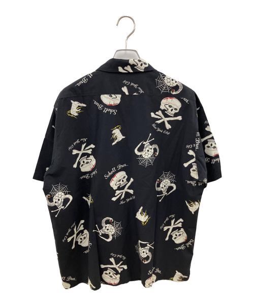 Schott（ショット）Schott (ショット) ハワイアンシャツ スカル 半袖シャツ ブラック サイズ:SIZE Lの古着・服飾アイテム