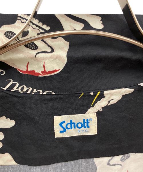 Schott（ショット）Schott (ショット) ハワイアンシャツ スカル 半袖シャツ ブラック サイズ:SIZE Lの古着・服飾アイテム