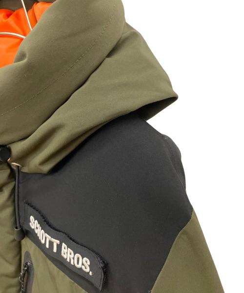 Schott（ショット）Schott (ショット) ダウンジャケット グリーン×ブラック サイズ:SIZE Mの古着・服飾アイテム