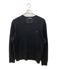 POLO RALPH LAUREN（ポロ・ラルフローレン）の古着「厚手ニット」｜ブラック