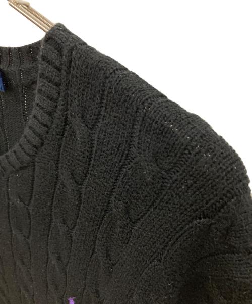 POLO RALPH LAUREN（ポロ・ラルフローレン）POLO RALPH LAUREN (ポロ・ラルフローレン) 厚手ニット ブラック サイズ:SIZE XLの古着・服飾アイテム