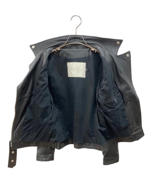 MUSHER（マーシャー）MUSHER (マーシャー) レザージャケット ブラック サイズ:SIZE Sの古着・服飾アイテム