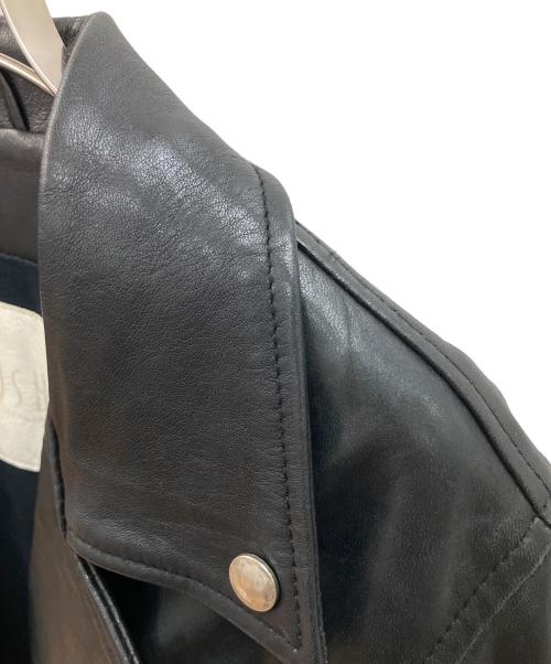 MUSHER（マーシャー）MUSHER (マーシャー) レザージャケット ブラック サイズ:SIZE Sの古着・服飾アイテム