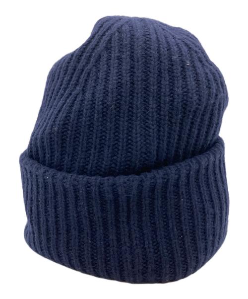 Acne studios（アクネ ストゥディオズ）ACNE STUDIOS (アクネ ストゥディオズ)  ウールニットビーニー  ニット帽 ネイビー サイズ:ONE SIZEの古着・服飾アイテム