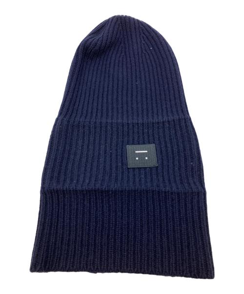 Acne studios（アクネ ストゥディオズ）ACNE STUDIOS (アクネ ストゥディオズ)  ウールニットビーニー  ニット帽 ネイビー サイズ:ONE SIZEの古着・服飾アイテム