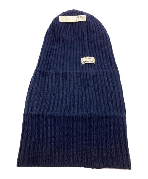 Acne studios（アクネ ストゥディオズ）ACNE STUDIOS (アクネ ストゥディオズ)  ウールニットビーニー  ニット帽 ネイビー サイズ:ONE SIZEの古着・服飾アイテム