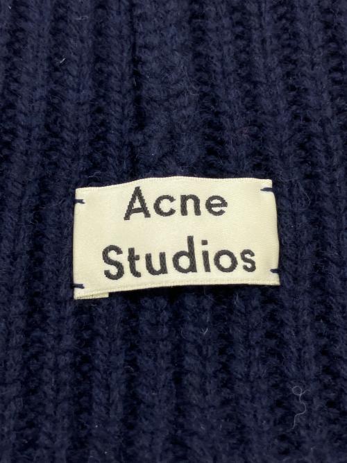 Acne studios（アクネ ストゥディオズ）ACNE STUDIOS (アクネ ストゥディオズ)  ウールニットビーニー  ニット帽 ネイビー サイズ:ONE SIZEの古着・服飾アイテム