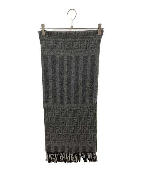 FENDI（フェンディ）FENDI (フェンディ) ズッカ柄マフラー グレーの古着・服飾アイテム