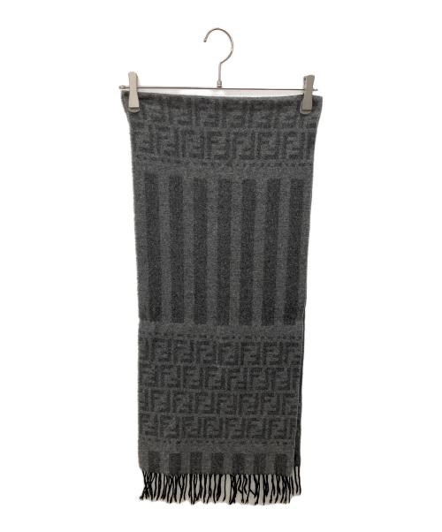 FENDI（フェンディ）FENDI (フェンディ) ズッカ柄マフラー グレーの古着・服飾アイテム