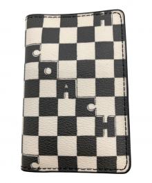 COACH（コーチ）の古着「チェッカー プリント カード ウォレット」｜ホワイト×ブラック