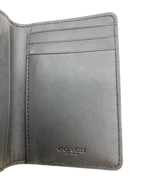 COACH（コーチ）COACH (コーチ) チェッカー プリント カード ウォレット ホワイト×ブラックの古着・服飾アイテム