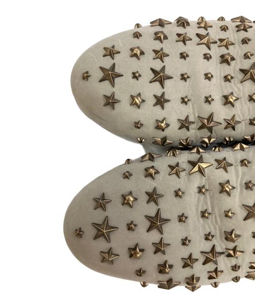 JIMMY CHOO（ジミーチュウ）JIMMY CHOO (ジミーチュウ) スタースタッズ スリッポン グレー サイズ:SIZE 41の古着・服飾アイテム