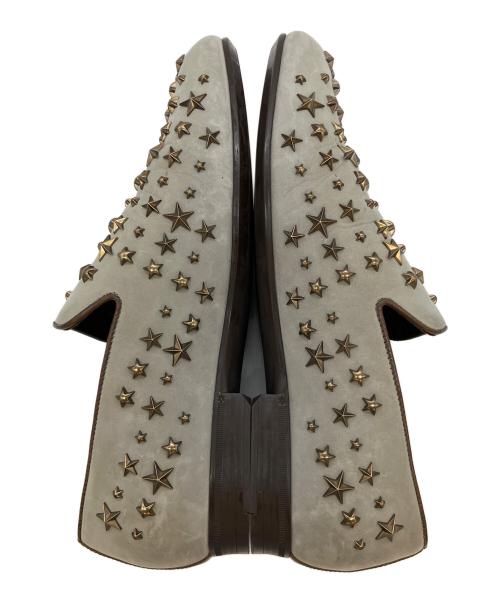 JIMMY CHOO（ジミーチュウ）JIMMY CHOO (ジミーチュウ) スタースタッズ スリッポン グレー サイズ:SIZE 41の古着・服飾アイテム