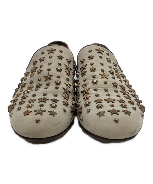JIMMY CHOO（ジミーチュウ）JIMMY CHOO (ジミーチュウ) スタースタッズ スリッポン グレー サイズ:SIZE 41の古着・服飾アイテム