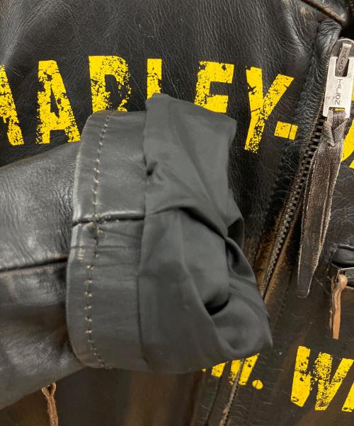 HARLEY-DAVIDSON（ハーレーダビッドソン）HARLEY-DAVIDSON (ハーレーダビッドソン) 1903 Collection Forge Distressed Leather Jacket ブラック サイズ:SIZE Sの古着・服飾アイテム