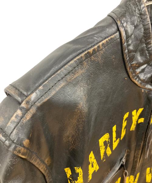 HARLEY-DAVIDSON（ハーレーダビッドソン）HARLEY-DAVIDSON (ハーレーダビッドソン) 1903 Collection Forge Distressed Leather Jacket ブラック サイズ:SIZE Sの古着・服飾アイテム