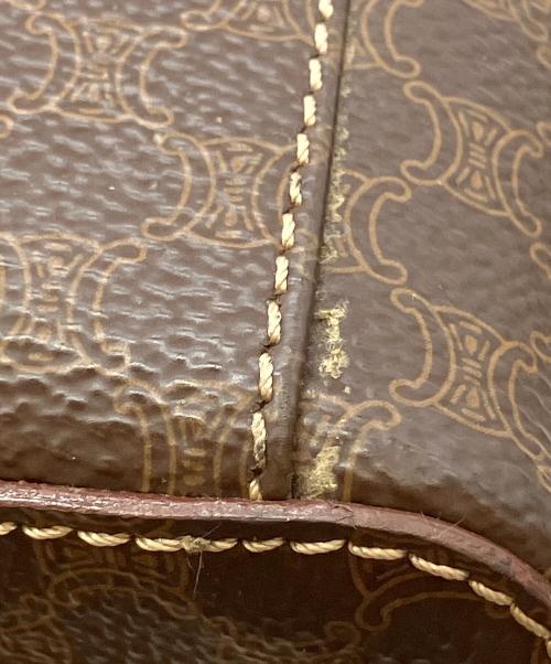CELINE（セリーヌ）CELINE (セリーヌ) マカダム バニティバッグ ブラウンの古着・服飾アイテム