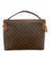 CELINE (セリーヌ) マカダム バニティバッグ ブラウン：30000円