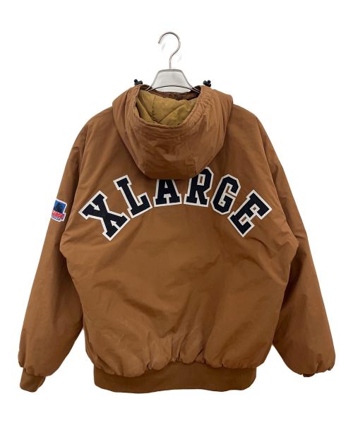 X-LARGE（エクストララージ）X-LARGE (エクストララージ) NYLON PUFFER JACKET ブラウン サイズ:SIZE Lの古着・服飾アイテム