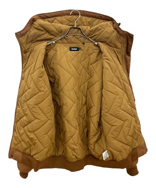 X-LARGE（エクストララージ）X-LARGE (エクストララージ) NYLON PUFFER JACKET ブラウン サイズ:SIZE Lの古着・服飾アイテム