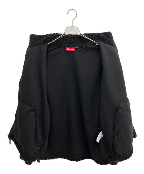 SUPREME（シュプリーム）SUPREME (シュプリーム) Shoulder Logo Fleece Jacket ボアジャケット ブラック サイズ:SIZE Mの古着・服飾アイテム