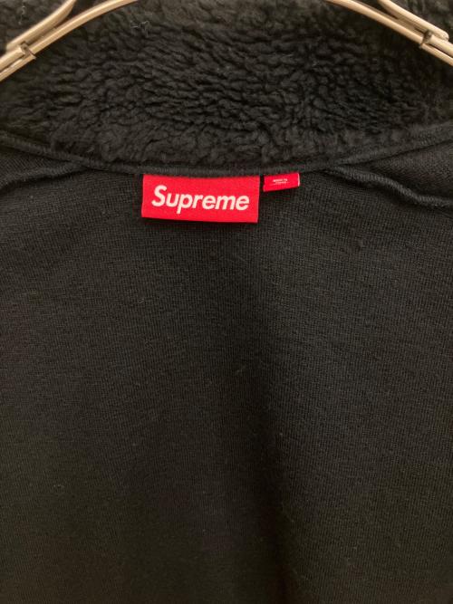 SUPREME（シュプリーム）SUPREME (シュプリーム) Shoulder Logo Fleece Jacket ボアジャケット ブラック サイズ:SIZE Mの古着・服飾アイテム