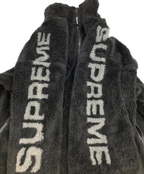 SUPREME（シュプリーム）SUPREME (シュプリーム) Shoulder Logo Fleece Jacket ボアジャケット ブラック サイズ:SIZE Mの古着・服飾アイテム