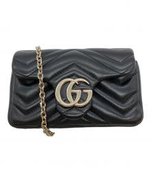 GUCCI（グッチ）の古着「GGマーモント　ショルダーバッグ」｜ブラック