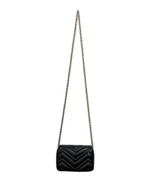 GUCCI（グッチ）GUCCI (グッチ) GGマーモント　ショルダーバッグ ブラックの古着・服飾アイテム