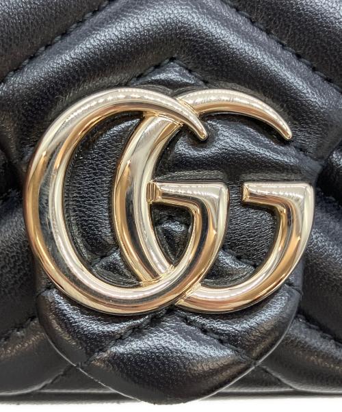 GUCCI（グッチ）GUCCI (グッチ) GGマーモント　ショルダーバッグ ブラックの古着・服飾アイテム