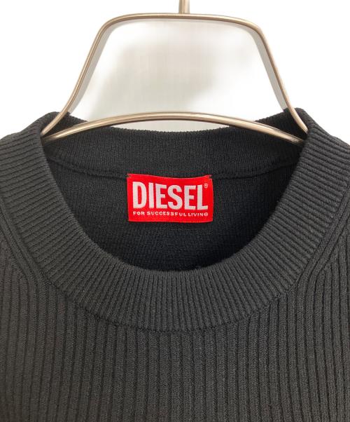 DIESEL（ディーゼル）DIESEL (ディーゼル) 半袖ニット ブラック サイズ:SIZE XSの古着・服飾アイテム