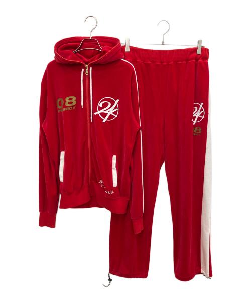 GOLD 24 karats Diggers（-）GOLD 24 karats Diggers (-) ジャージセットアップ レッド×ホワイト サイズ:SIZE Mの古着・服飾アイテム