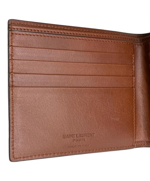 Saint Laurent Paris（サンローランパリ）Saint Laurent Paris (サンローランパリ) 2つ折り財布 ブラウンの古着・服飾アイテム