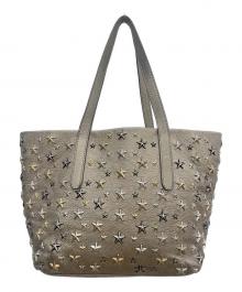 JIMMY CHOO（ジミーチュウ）の古着「スタースタッズ トートバッグ」｜ゴールド