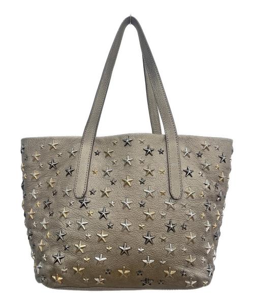 JIMMY CHOO（ジミーチュウ）JIMMY CHOO (ジミーチュウ) スタースタッズ トートバッグ ゴールドの古着・服飾アイテム