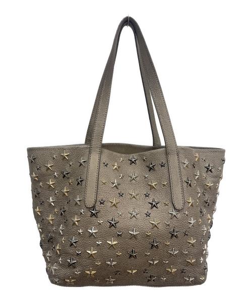 JIMMY CHOO（ジミーチュウ）JIMMY CHOO (ジミーチュウ) スタースタッズ トートバッグ ゴールドの古着・服飾アイテム